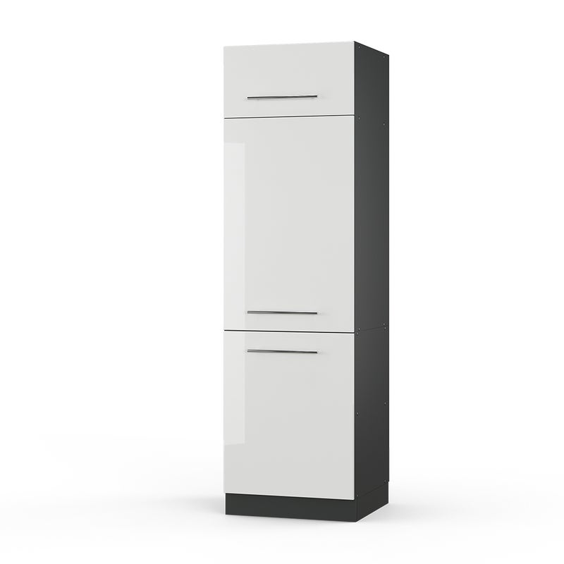 Vicco Szafka na lodówkę Fame-Line, Biały wysoki połysk, 60 cm