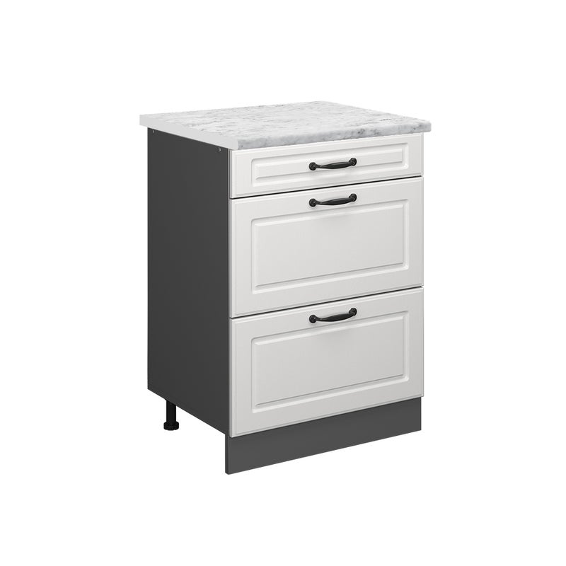 Vicco Szafka dolna do kuchni R-Line, Biały domek wiejski, 60 cm BR Marmur