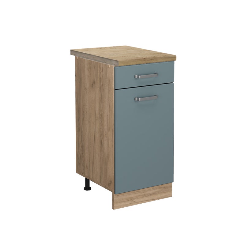 Vicco Szafka dolna do kuchni R-Line, Niebiesko-szary, 40 cm , BP Dąb