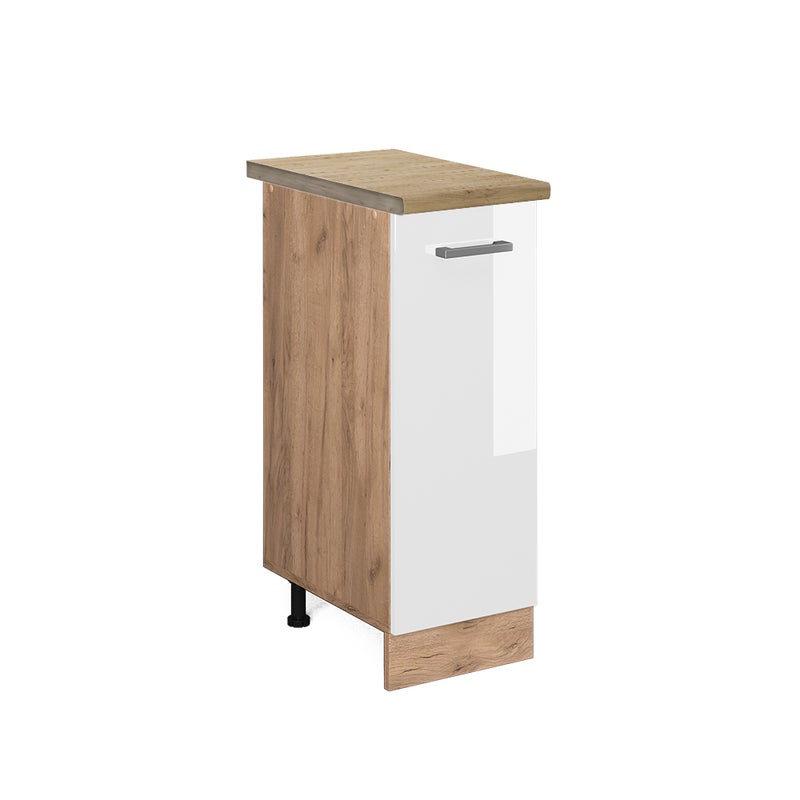 Vicco Szafka apteczna R-Line, Biały wysoki połysk, 30 cm , BP Dąb