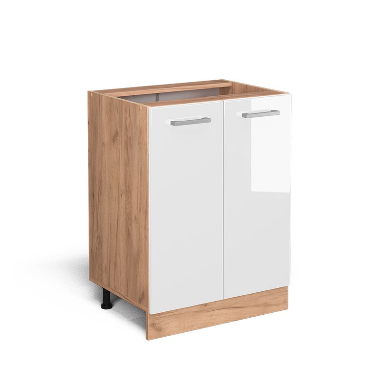 Vicco Szafki kuchenne R-Line, Biały wysoki połysk, 60 cm bez blatu roboczego