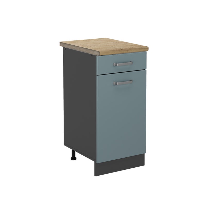 Vicco Szafka dolna do kuchni R-Line, Niebiesko-szary, 40 cm , BP Dąb