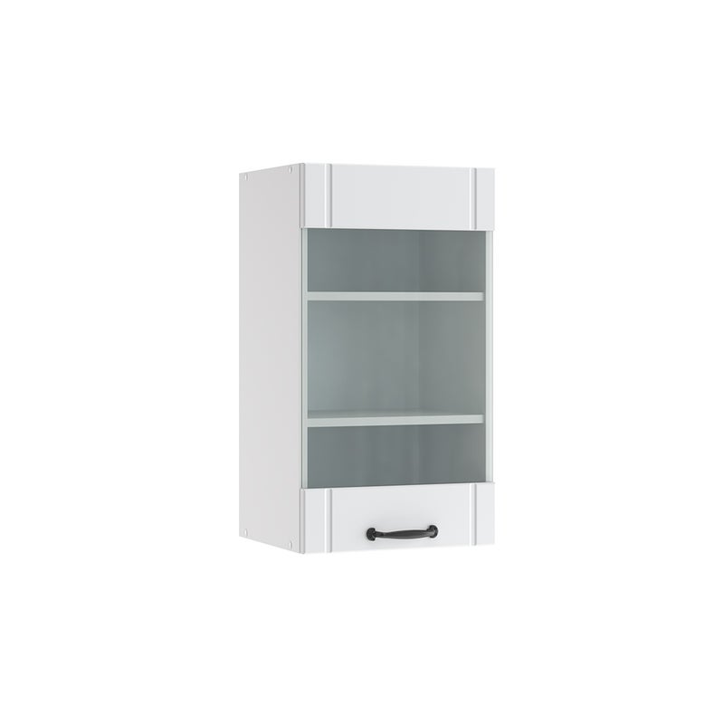 Vicco Szklana szafka kuchenna Fame-Line, Biały domek wiejski, 40 cm