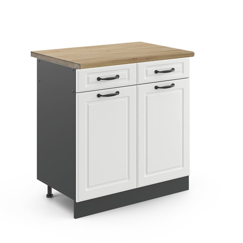 Vicco Szafka dolna do kuchni R-Line, Biały domek wiejski, 80 cm , BP Dąb
