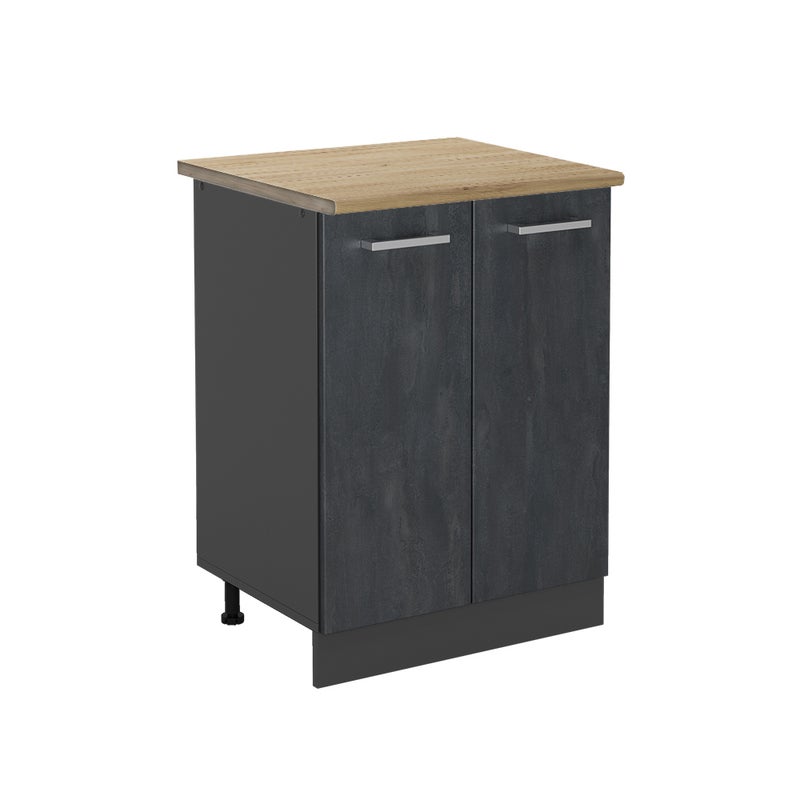 Vicco Szafki kuchenne R-Line, Czarny beton/antracyt, 60 cm BP Dąb