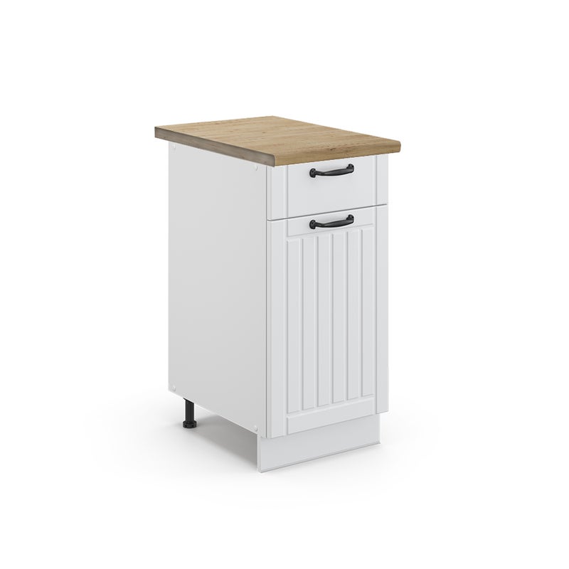 Vicco Szafka dolna do kuchni Fame-Line, Biały domek wiejski, 40 cm , BP Dąb