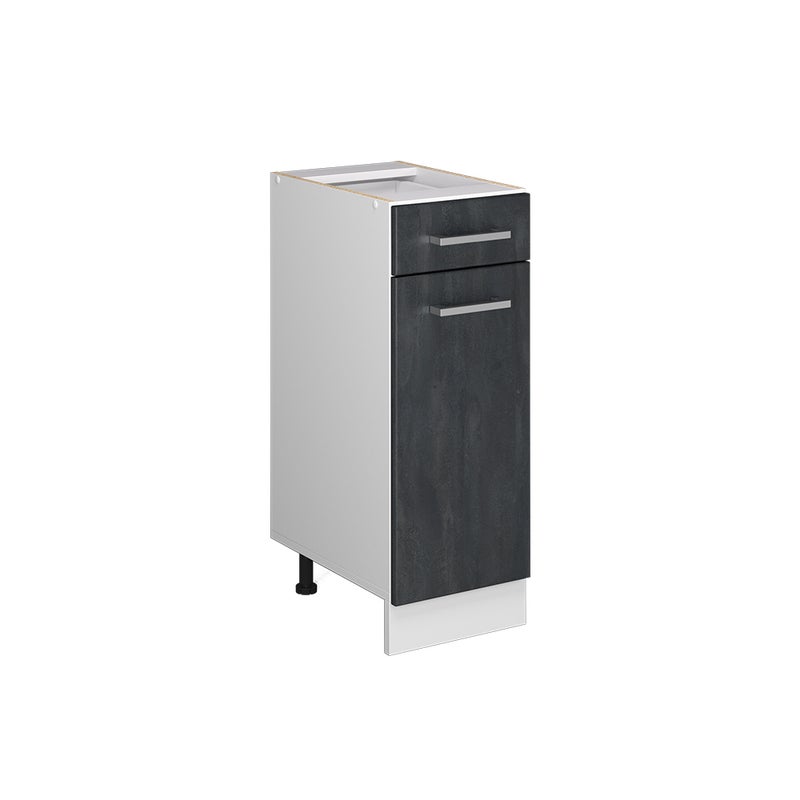 Vicco Szafka dolna do kuchni R-Line, Czarny beton, 30 cm bez blatu roboczego