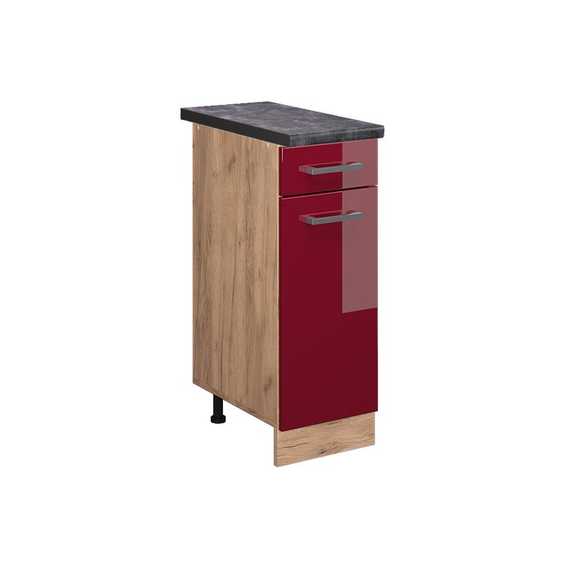 Vicco Szafka dolna do kuchni R-Line, Czerwony połysk, 30 cm , BP Antracyt