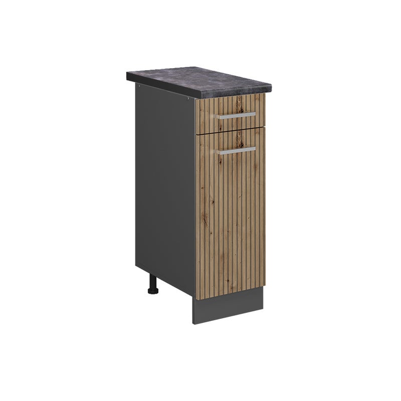 Vicco Szafka dolna do kuchni R-Line, Dąb rzemieślniczy, 30 cm , BP Antracyt