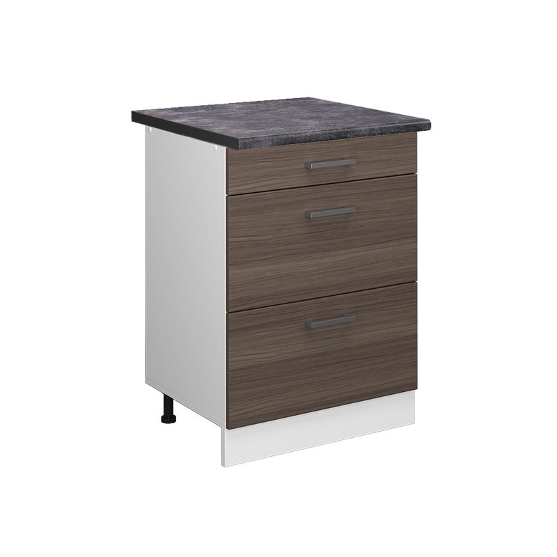 Vicco Szafka dolna do kuchni R-Line, Szlachetna szarość, 60 cm z szufladami, BP Antracyt