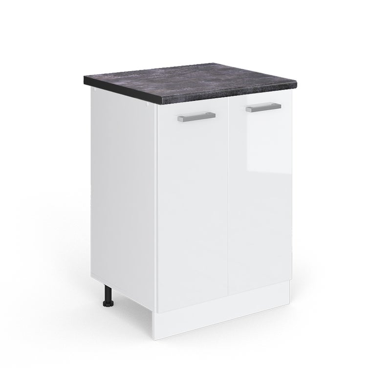 Vicco Szafki kuchenne R-Line, Biały wysoki połysk, 60 cm , BP Antracyt