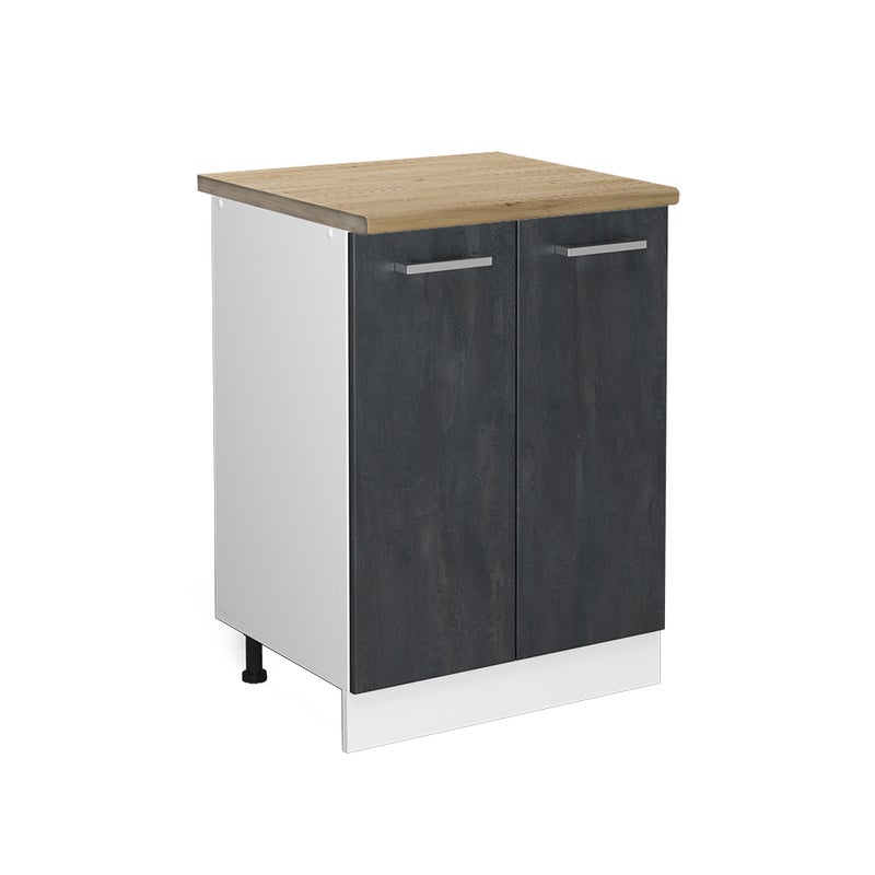 Vicco Szafki kuchenne R-Line, Czarny beton, 60 cm BP Dąb