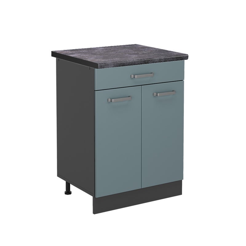 Vicco Szafka dolna do kuchni R-Line, Niebiesko-szary, 60 cm , BP Antracyt