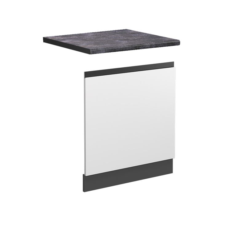Vicco Panel przedni R-Line, Biały, 60 cm J-Shape, BP Antracyt