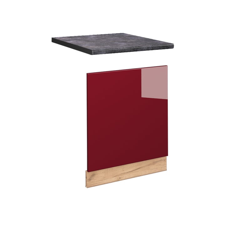 Vicco Panel przedni Fame-Line, Bordowa Czerwień wysoki połysk, 60 cm , BP Antracyt
