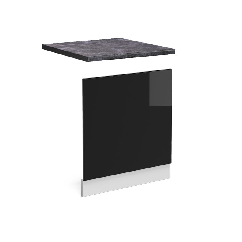 Vicco Panel przedni R-Line, Czarny wysoki połysk, 60 cm , BP Antracyt