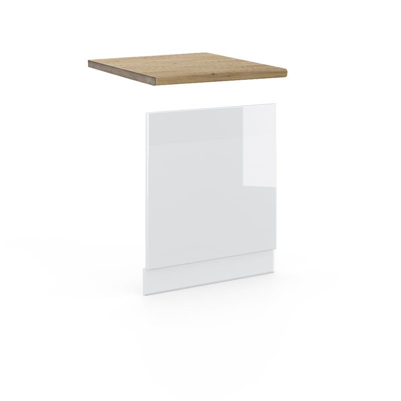 Vicco Panel przedni Fame-Line, Biały wysoki połysk, 60 cm , BP Dąb