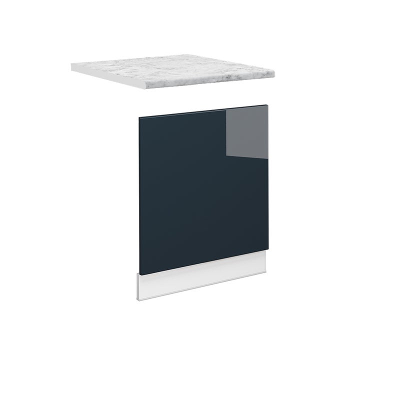 Vicco Panel przedni Fame-Line, Ciemnoniebieski wysoki połysk, 60 cm , BP Marmur