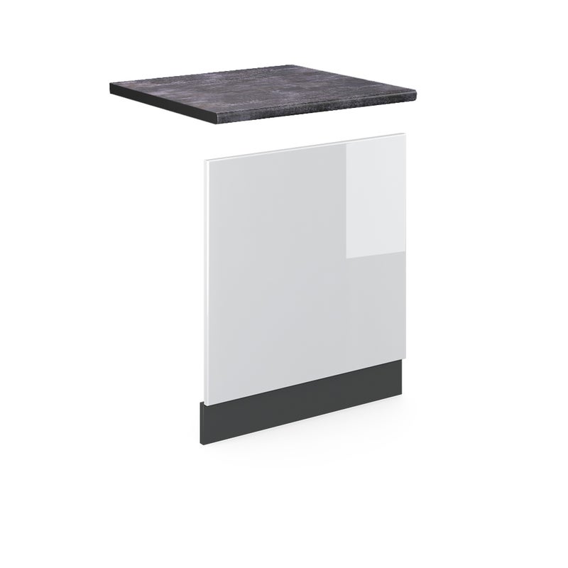 Vicco Panel przedni R-Line, Biały wysoki połysk, 60 cm , BP Antracyt