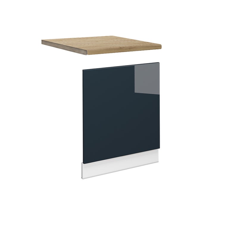 Vicco Panel przedni Fame-Line, Ciemnoniebieski wysoki połysk, 60 cm , BP Dąb