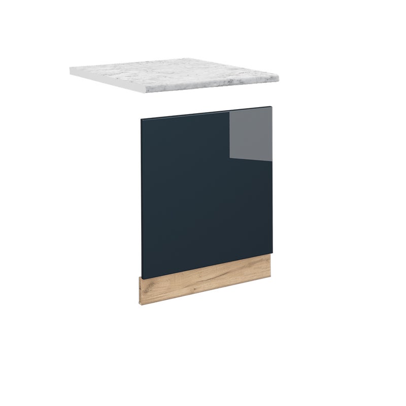 Vicco Panel przedni Fame-Line, Ciemnoniebieski wysoki połysk, 60 cm , BP Marmur