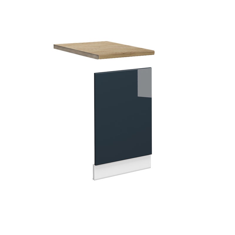 Vicco Panel przedni Fame-Line, Ciemnoniebieski wysoki połysk, 45 cm , BP Dąb