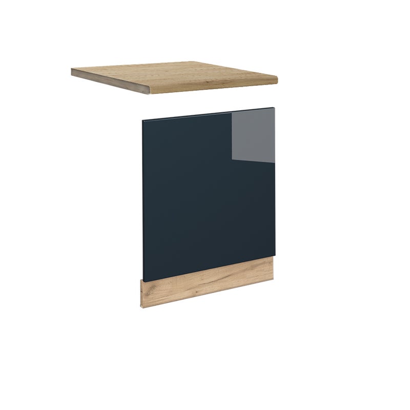 Vicco Panel przedni Fame-Line, Ciemnoniebieski wysoki połysk, 60 cm , BP Dąb