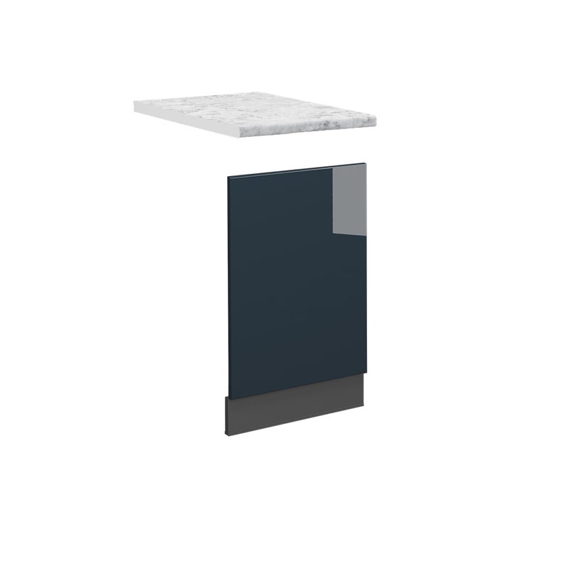 Vicco Panel przedni Fame-Line, Ciemnoniebieski wysoki połysk, 45 cm , BP Marmur