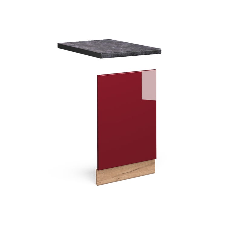 Vicco Panel przedni Fame-Line, Bordowa Czerwień wysoki połysk, 45 cm , BP Antracyt