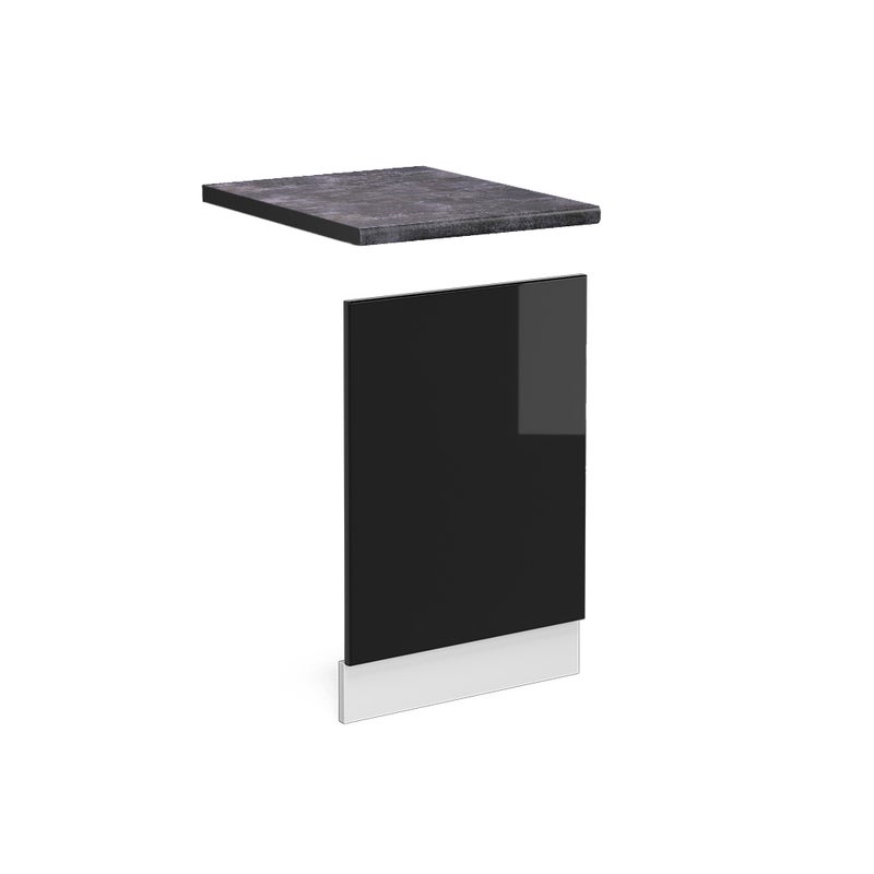 Vicco Panel przedni R-Line, Czarny wysoki połysk, 45 cm , BP Antracyt
