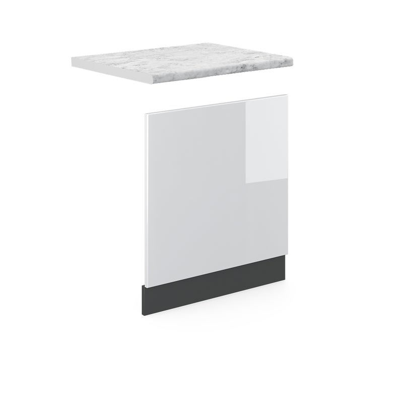 Vicco Panel przedni R-Line, Biały wysoki połysk, 60 cm , BR Marmur