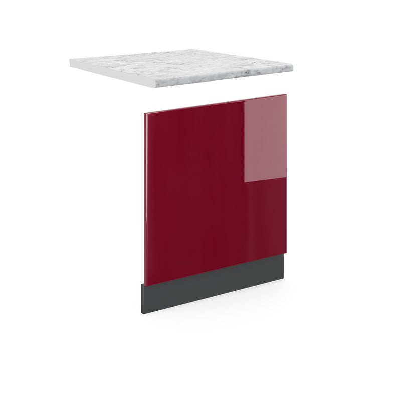 Vicco Panel przedni R-Line, Czerwony, 60 cm , BR Marmur