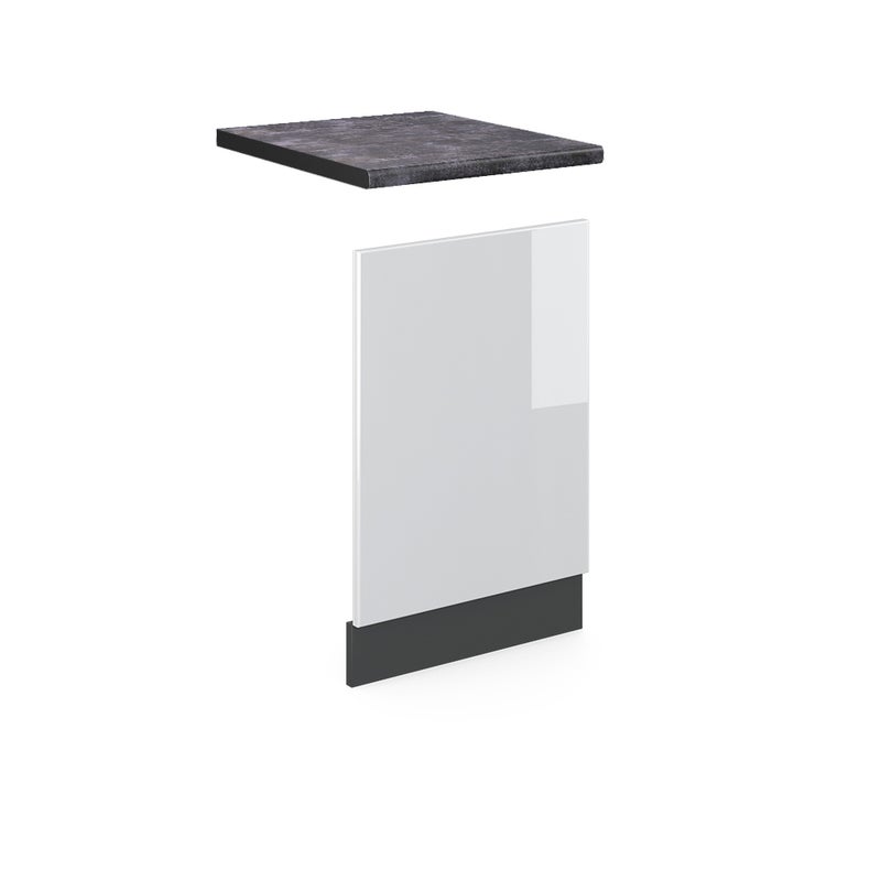 Vicco Panel przedni R-Line, Biały wysoki połysk, 45 cm , BP Antracyt
