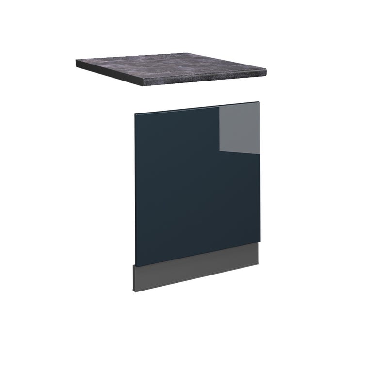 Vicco Panel przedni Fame-Line, Ciemnoniebieski wysoki połysk, 60 cm , BP Antracyt