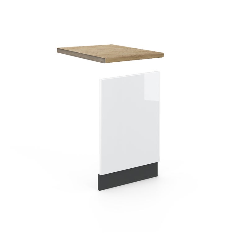 Vicco Panel przedni Fame-Line, Biały wysoki połysk, 45 cm , BP Dąb
