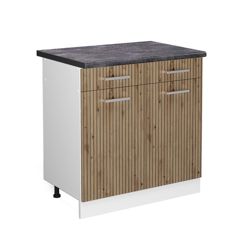 Vicco Szafka dolna do kuchni R-Line, Dąb rzemieślniczy, 80 cm , BP Antracyt