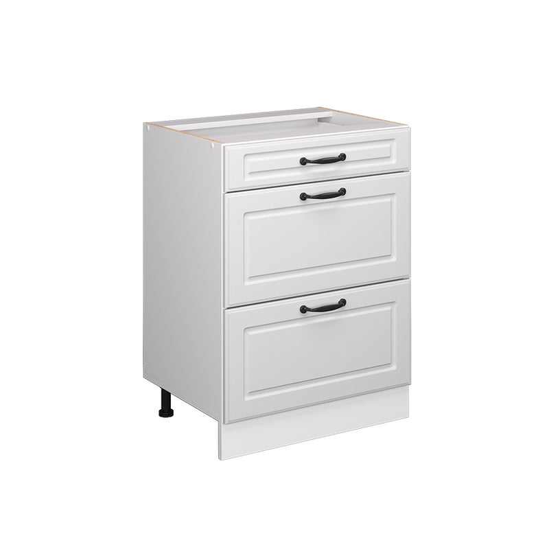 Vicco Szafka dolna do kuchni R-Line, Biały domek wiejski, 60 cm z szufladami, bez blatu roboczego