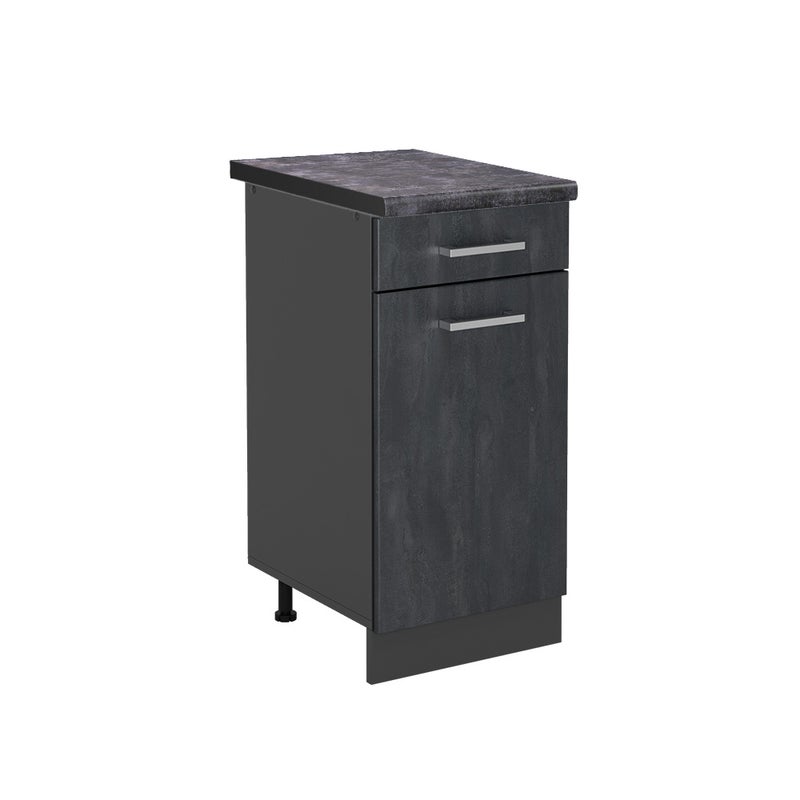 Vicco Szafka dolna do kuchni R-Line, Czarny beton, 40 cm BP Antracyt