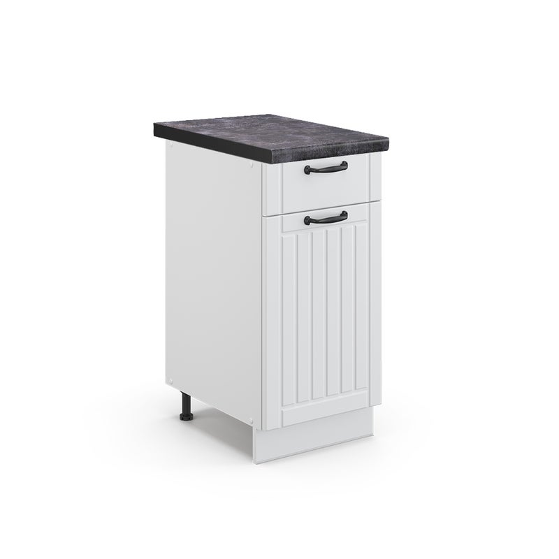 Vicco Szafka dolna do kuchni Fame-Line, Biały domek wiejski, 40 cm , BP Antracyt