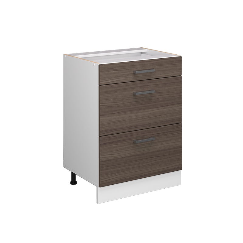 Vicco Szafka dolna do kuchni R-Line, Szlachetna szarość, 60 cm z szufladami, bez blatu roboczego