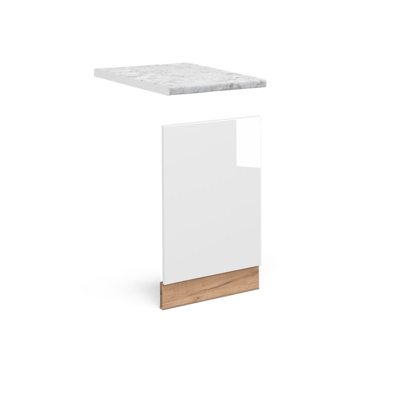 Vicco Panel przedni Fame-Line, Biały wysoki połysk, 45 cm , BP Marmur