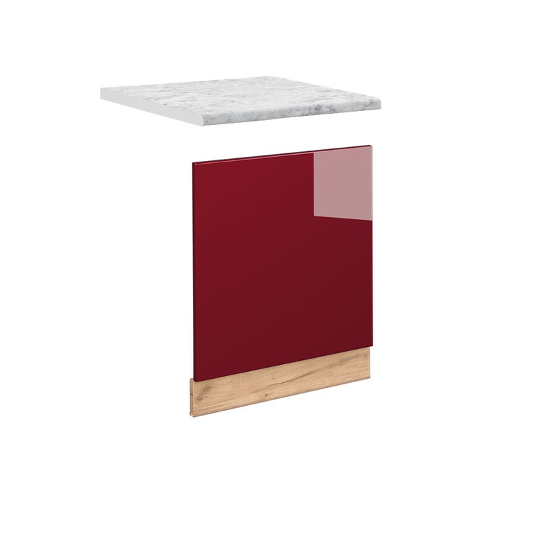Vicco Panel przedni Fame-Line, Bordowa Czerwień wysoki połysk, 60 cm , BP Marmur
