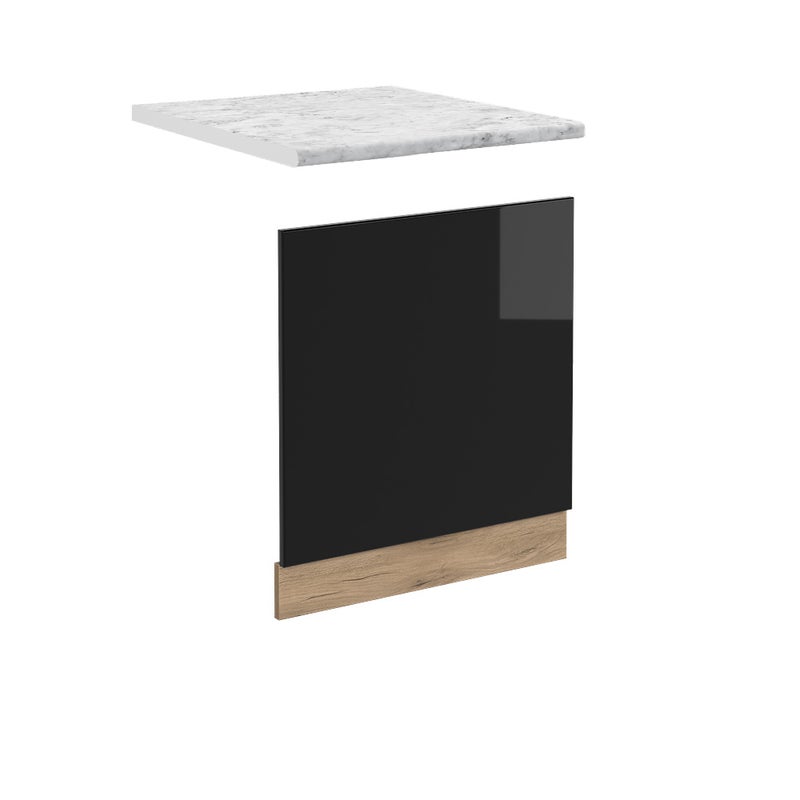 Vicco Panel przedni R-Line, Czarny wysoki połysk, 60 cm , BR Marmur