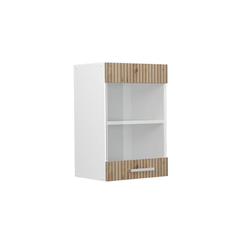 Vicco Szklana szafka kuchenna R-Line, Dąb rzemieślniczy, 40 cm