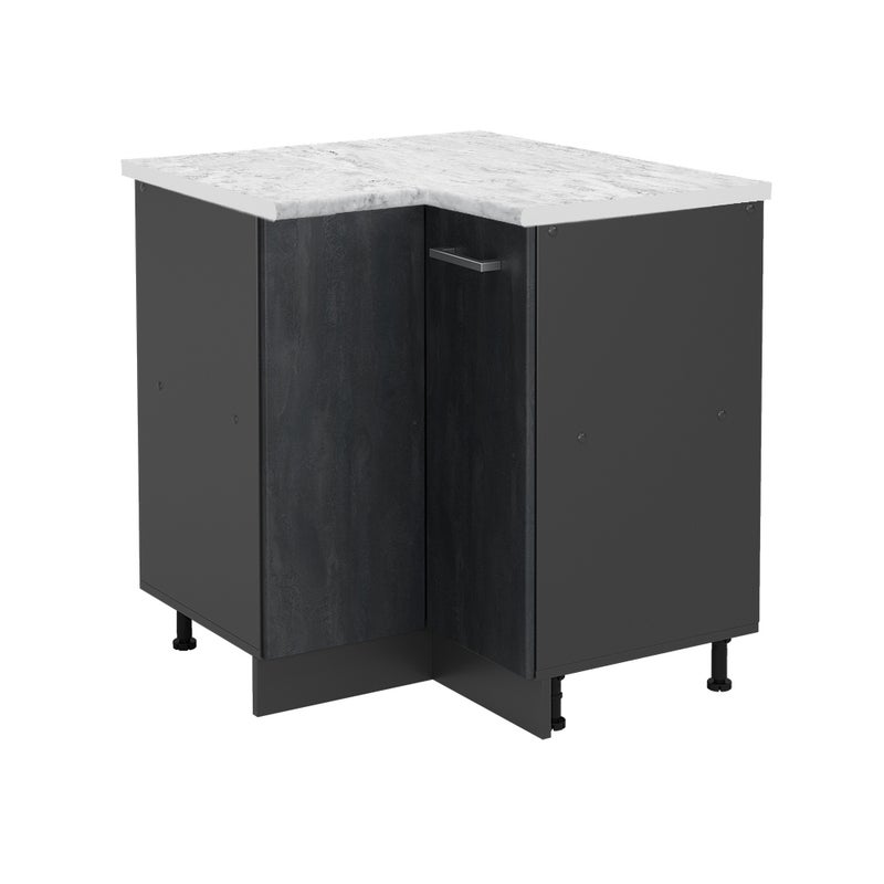 Vicco Szafka narożna R-Line, Czarny beton, 75.6 cm BP Marmur