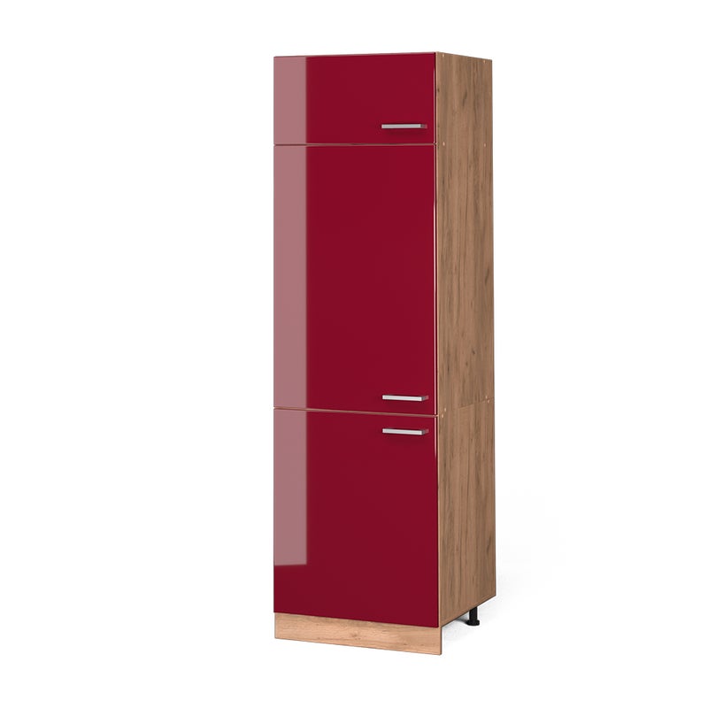 Vicco Szafka na lodówkę R-Line, Czerwony połysk, 60 cm