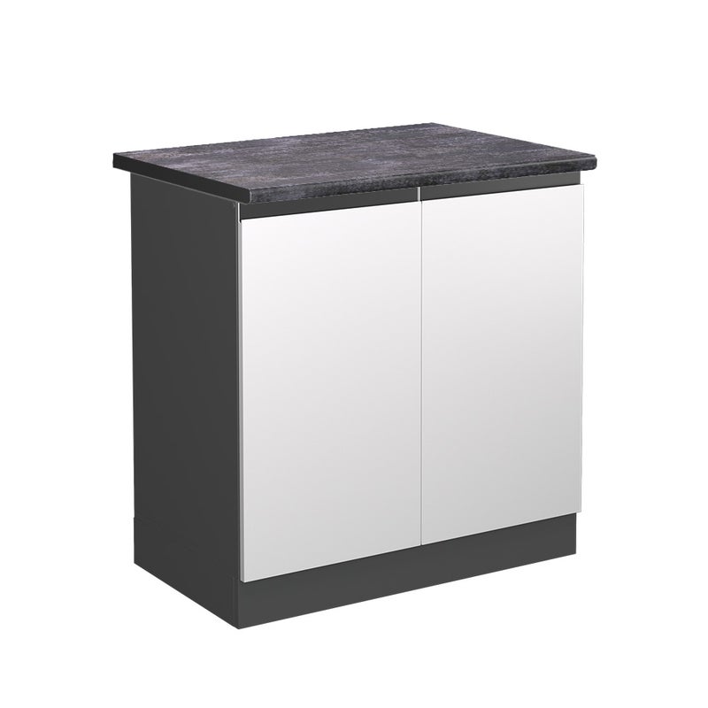 Vicco Szafka pod zlew R-Line, Biały, 80 cm J-Shape, BP Antracyt