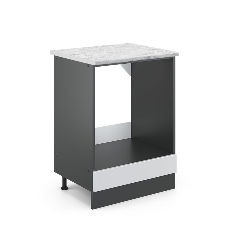 Vicco Szafka kuchenna R-Line, Biały wysoki połysk, 60 cm BR Marmur