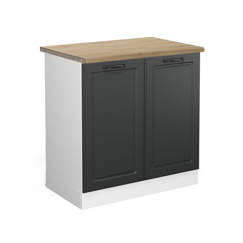 Vicco Szafka pod zlew R-Line, Antracytowy domek wiejski, 80 cm , BP Dąb