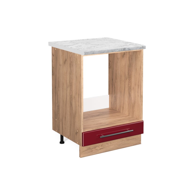 Vicco Szafka kuchenna Fame-Line, Bordowa Czerwień wysoki połysk, 60 cm , BP Marmur